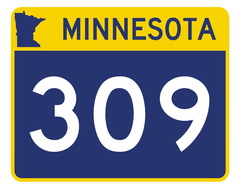 Minnesota State Highway 309 Sticker Decal R5038 Highway Route sign