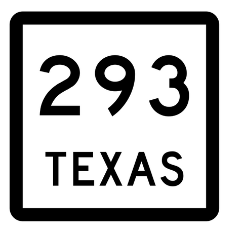 Texas State Highway 293 Sticker Decal R2588 Highway Sign