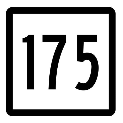 Connecticut State Highway 175 Sticker Decal R5185 Highway Route Sign