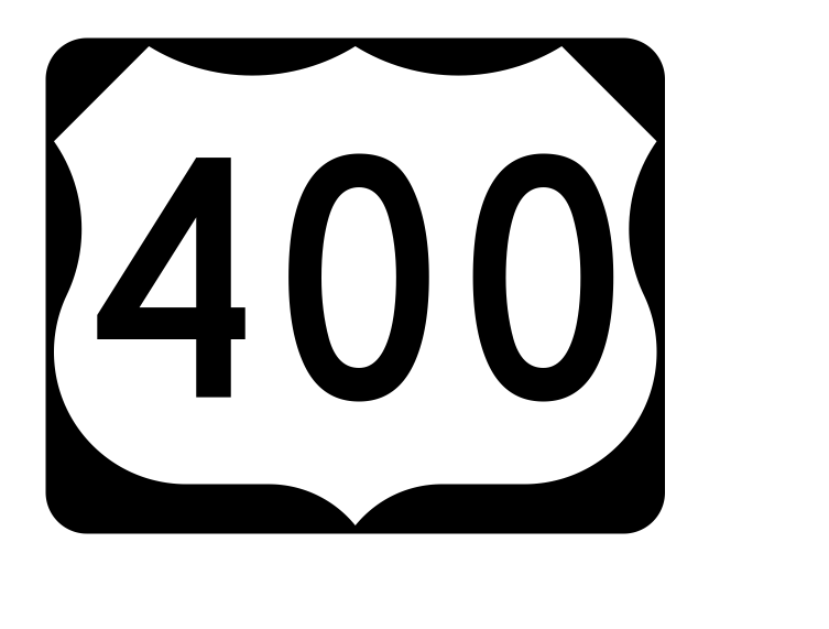 US Route 400 Sticker R2195 Highway Sign Road Sign - Winter Park Products