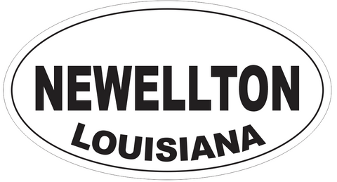 Newellton Louisiana Oval Bumper Sticker or Helmet Sticker D3983