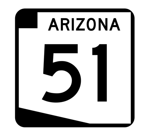 Arizona State Route 51 Sticker R2703 Highway Sign Road Sign