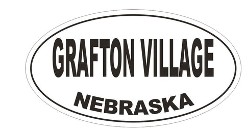 Grafton Village Oval Bumper Sticker or Helmet Sticker Oval D5049