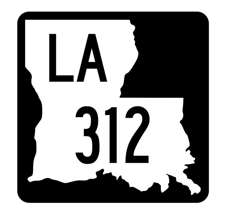 Louisiana State Highway 312 Sticker Decal R5907 Highway Route Sign