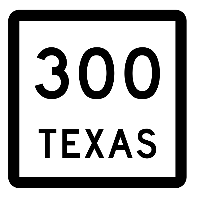Texas State Highway 300 Sticker Decal R2595 Highway Sign
