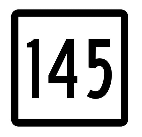 Connecticut State Highway 145 Sticker Decal R5157 Highway Route Sign