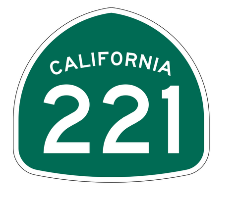 California State Route 221 Sticker Decal R1276 Highway Sign - Winter Park Products