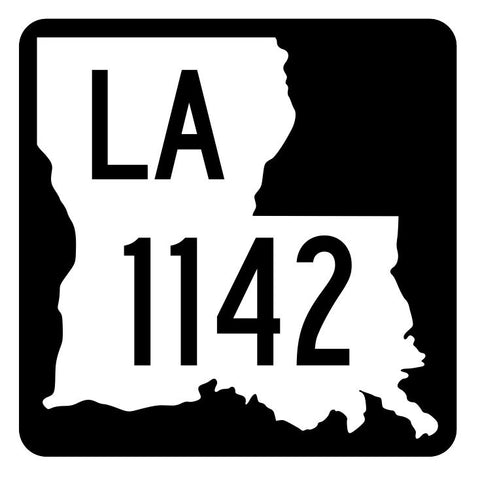 Louisiana State Highway 1142 Sticker Decal R6374 Highway Route Sign