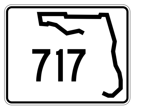 Florida State Road 717 Sticker Decal R1683 Highway Sign - Winter Park Products