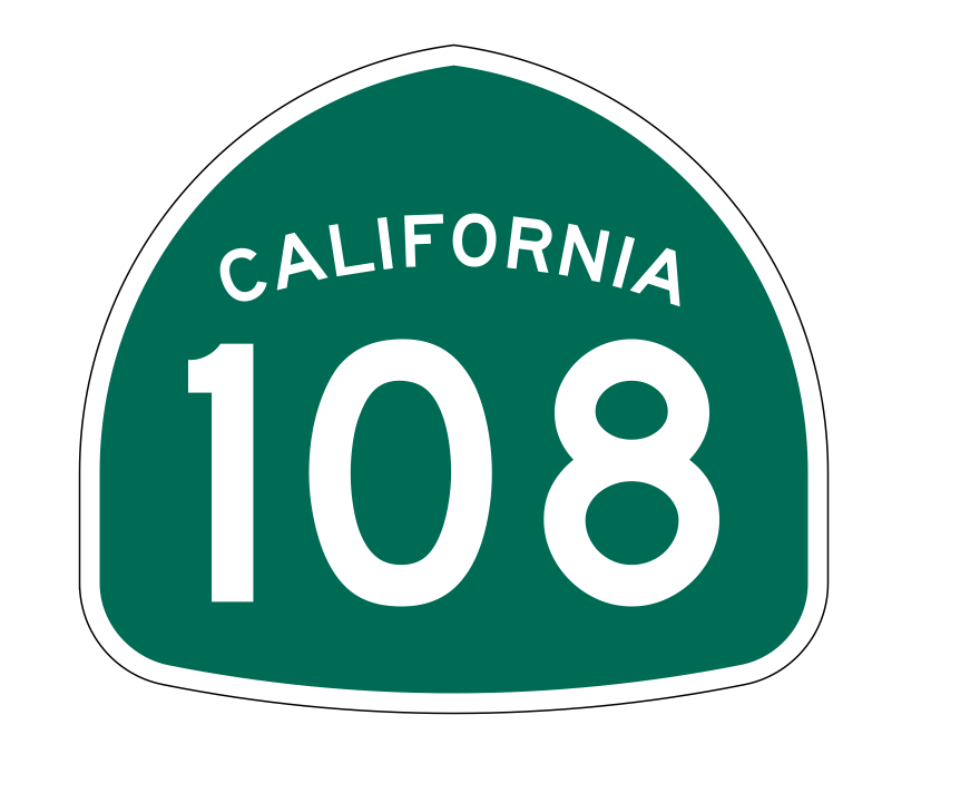 California State Route 108 Sticker Decal R1185 Highway Sign - Winter Park Products