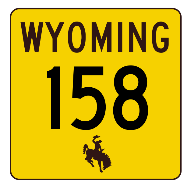 Wyoming Highway 158 Sticker R3440 Highway Sign