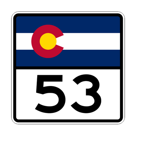 Colorado State Highway 53 Sticker Decal R1802 Highway Sign - Winter Park Products