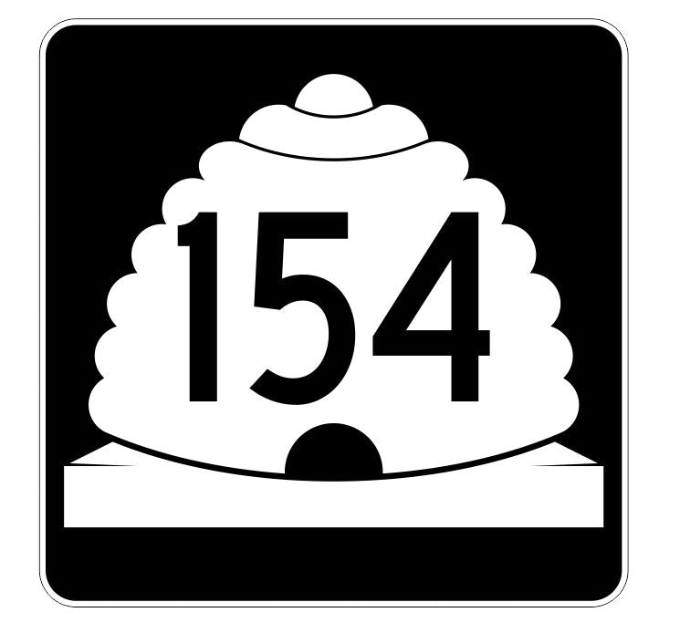 Utah State Highway 154 Sticker Decal R5476 Highway Route Sign