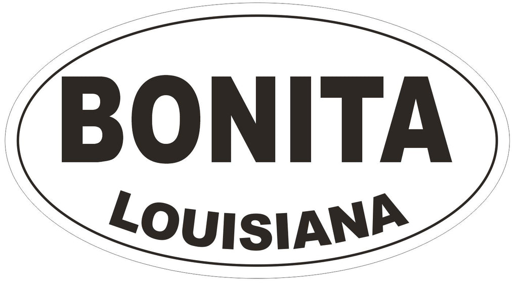 Bonita Louisiana Oval Bumper Sticker or Helmet Sticker D3789