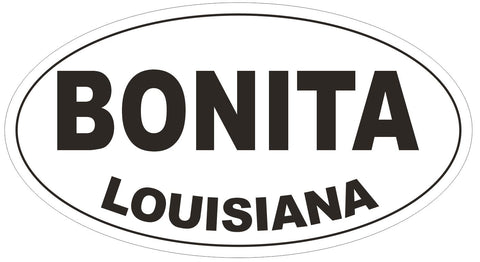 Bonita Louisiana Oval Bumper Sticker or Helmet Sticker D3789