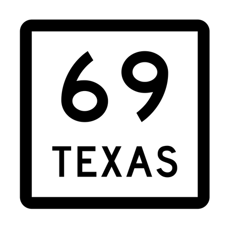 Texas State Highway 69 Sticker Decal R2370 Highway Sign - Winter Park Products