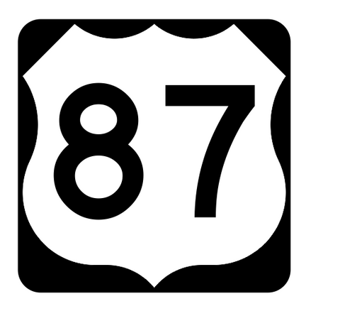US Route 87 Sticker R1946 Highway Sign Road Sign - Winter Park Products