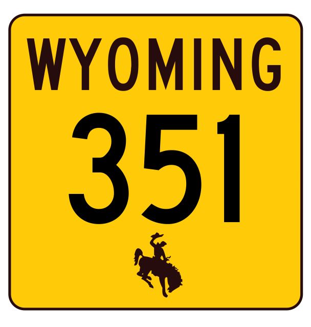 Wyoming Highway 351 Sticker R3521 Highway Sign