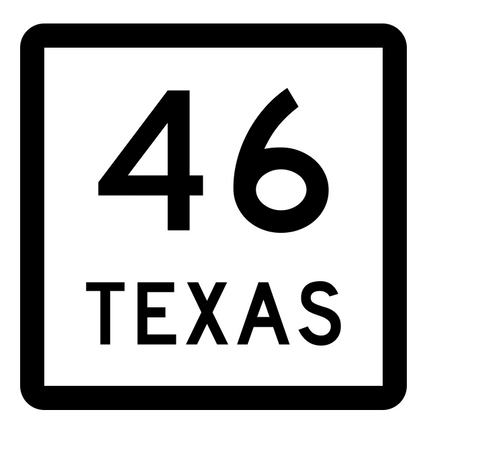 Texas State Highway 46 Sticker Decal R2300 Highway Sign - Winter Park Products