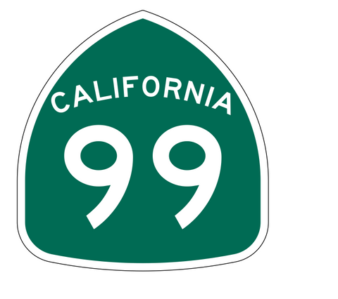 California State Route 99 Sticker Decal R1179 Highway Sign - Winter Park Products