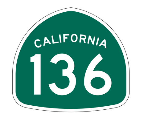 California State Route 136 Sticker Decal R1209 Highway Sign - Winter Park Products