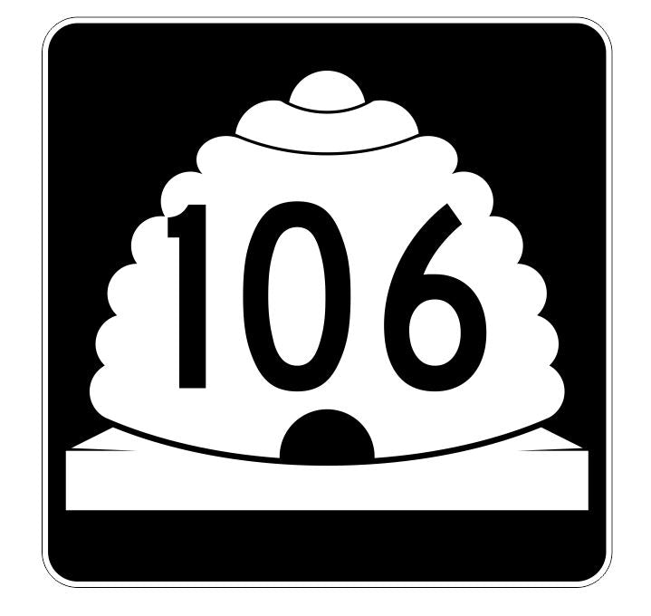 Utah State Highway 106 Sticker Decal R5432 Highway Route Sign