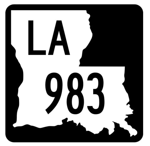 Louisiana State Highway 983 Sticker Decal R6244 Highway Route Sign