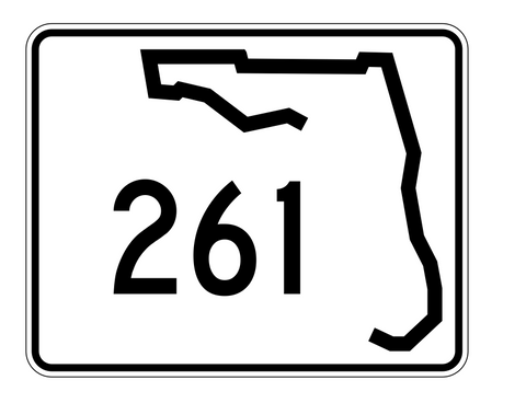Florida State Road 261 Sticker Decal R1514 Highway Sign - Winter Park Products