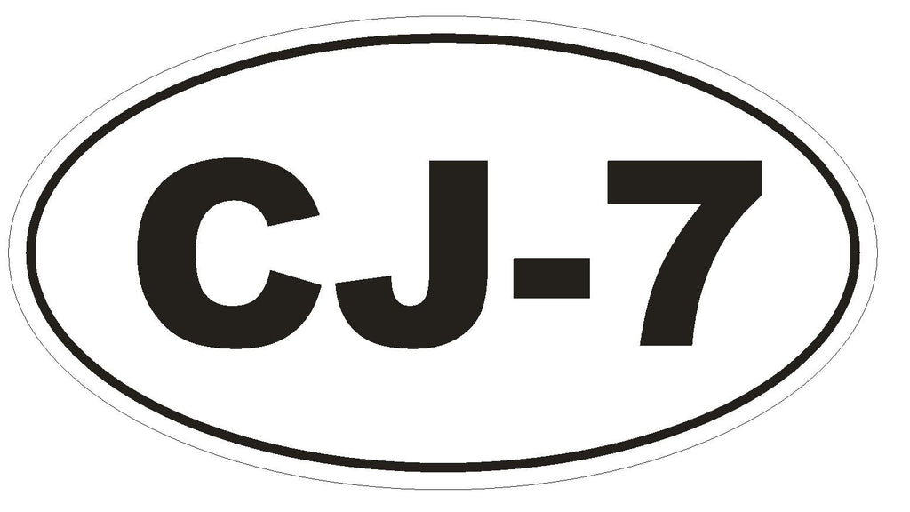 CJ-7 Oval Bumper Sticker or Helmet Sticker D1974 Euro Oval JEEP OFFROAD - Winter Park Products