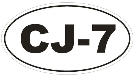 CJ-7 Oval Bumper Sticker or Helmet Sticker D1974 Euro Oval JEEP OFFROAD - Winter Park Products
