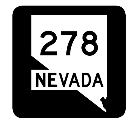 Nevada State Route 278 Sticker R3020 Highway Sign Road Sign