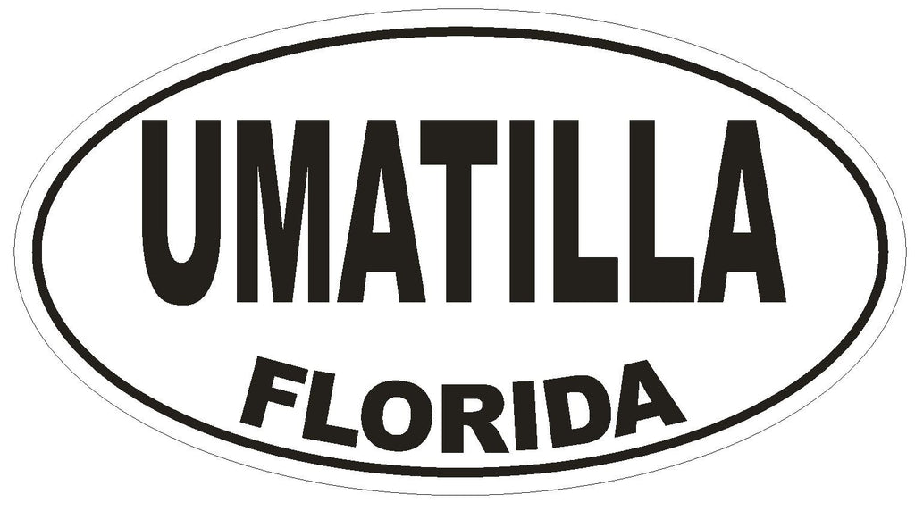 Umatilla Florida Oval Bumper Sticker or Helmet Sticker D1607 Euro Oval - Winter Park Products