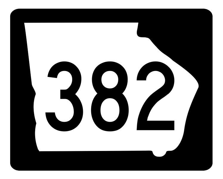 Georgia State Route 382 Sticker R4043 Highway Sign Road Sign Decal