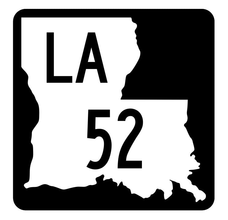 Louisiana State Highway 52 Sticker Decal R5777 Highway Route Sign
