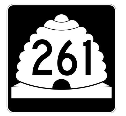 Utah State Highway 261 Sticker Decal R5533 Highway Route Sign