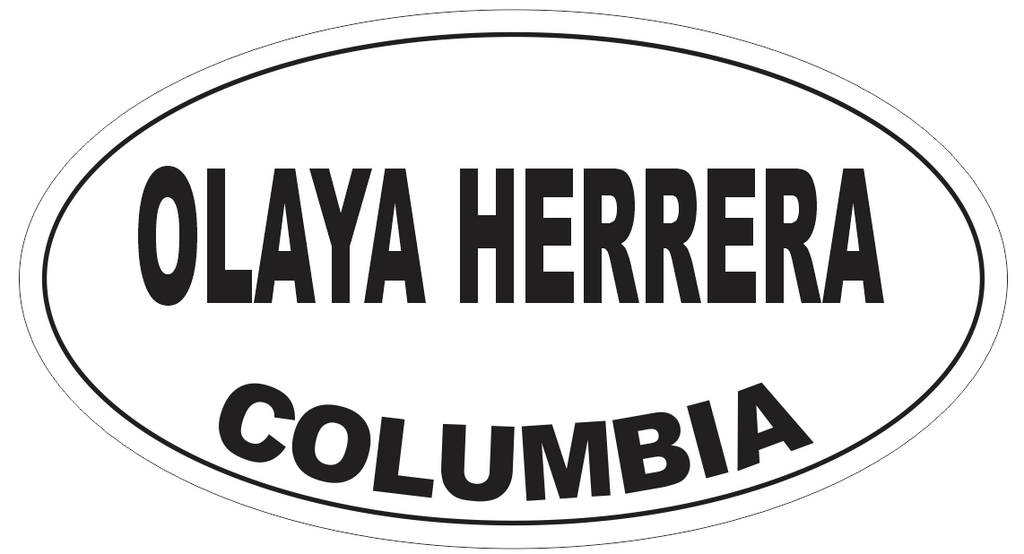 Oyala Herrera Columbia Oval Bumper Sticker or Helmet Sticker D5474