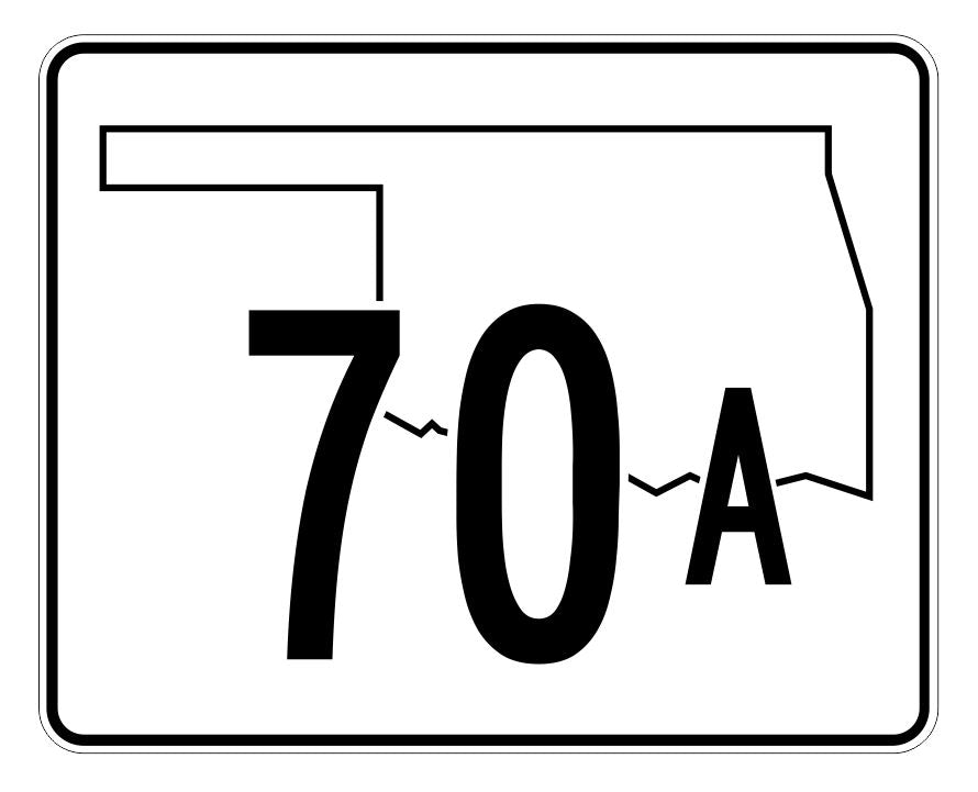 Oklahoma State Highway 70A Sticker Decal R5634 Highway Route Sign