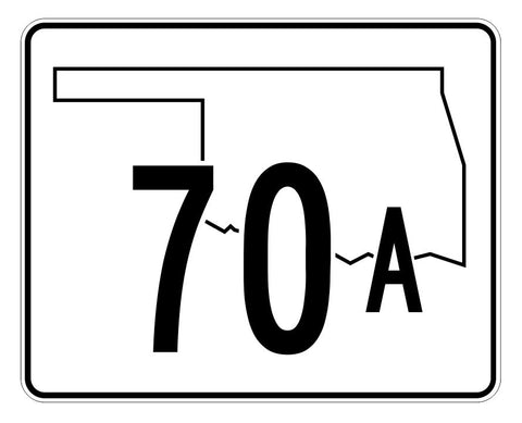 Oklahoma State Highway 70A Sticker Decal R5634 Highway Route Sign