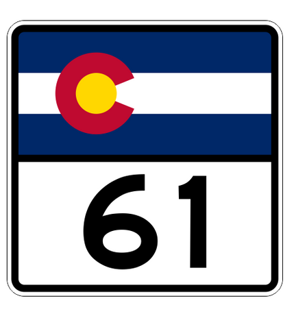 Colorado State Highway 61 Sticker Decal R1809 Highway Sign - Winter Park Products