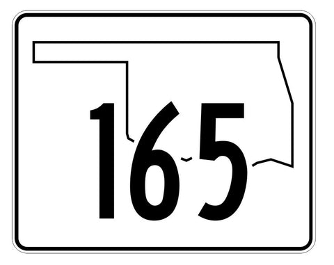 Oklahoma State Highway 165 Sticker Decal R5718 Highway Route Sign