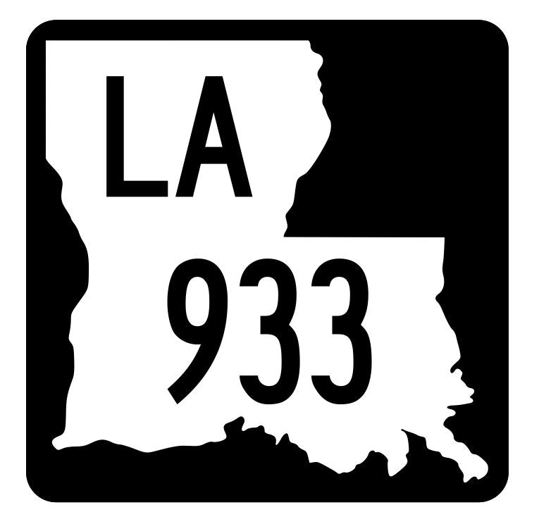 Louisiana State Highway 933 Sticker Decal R6201 Highway Route Sign