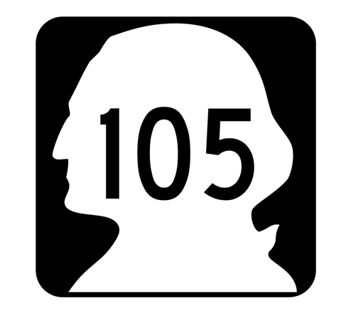 Washington State Route 105 Sticker R2809 Highway Sign Road Sign