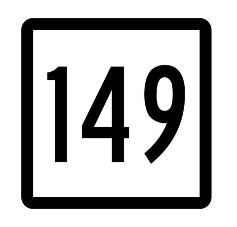Connecticut State Highway 149 Sticker Decal R5161 Highway Route Sign