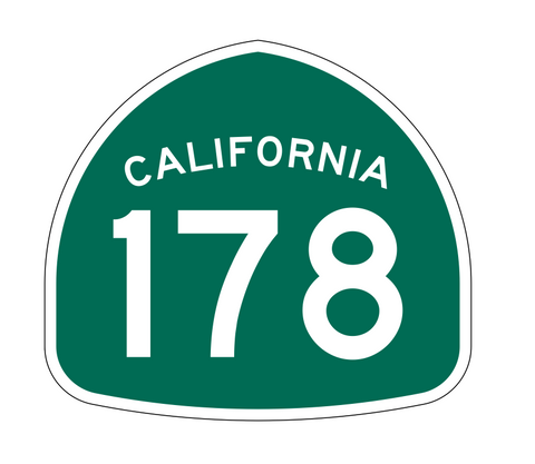 California State Route 178 Sticker Decal R1246 Highway Sign - Winter Park Products
