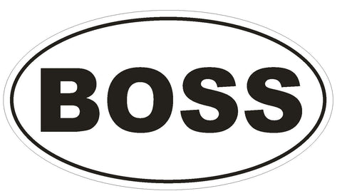 BOSS Oval Bumper Sticker or Helmet Sticker D151 Euro Oval - Winter Park Products