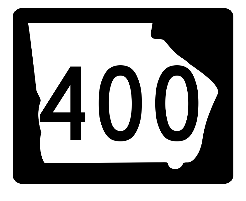 Georgia State Route 400 Sticker R4049 Highway Sign Road Sign Decal