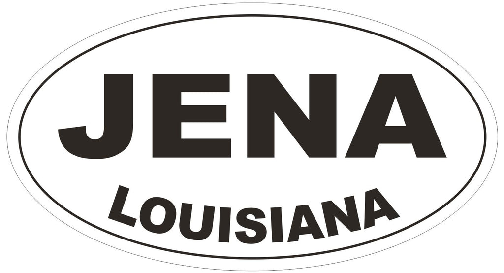 Jena Louisiana Oval Bumper Sticker or Helmet Sticker D3839