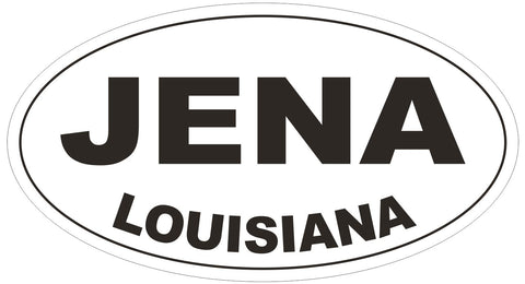 Jena Louisiana Oval Bumper Sticker or Helmet Sticker D3839
