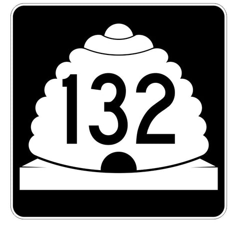 Utah State Highway 132 Sticker Decal R5455 Highway Route Sign