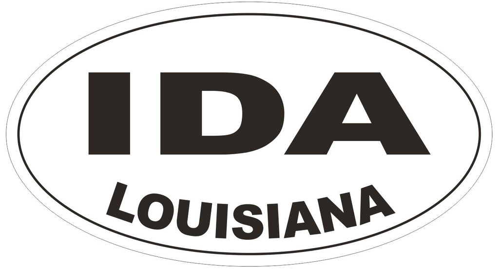 Ida Louisiana Oval Bumper Sticker or Helmet Sticker D3836